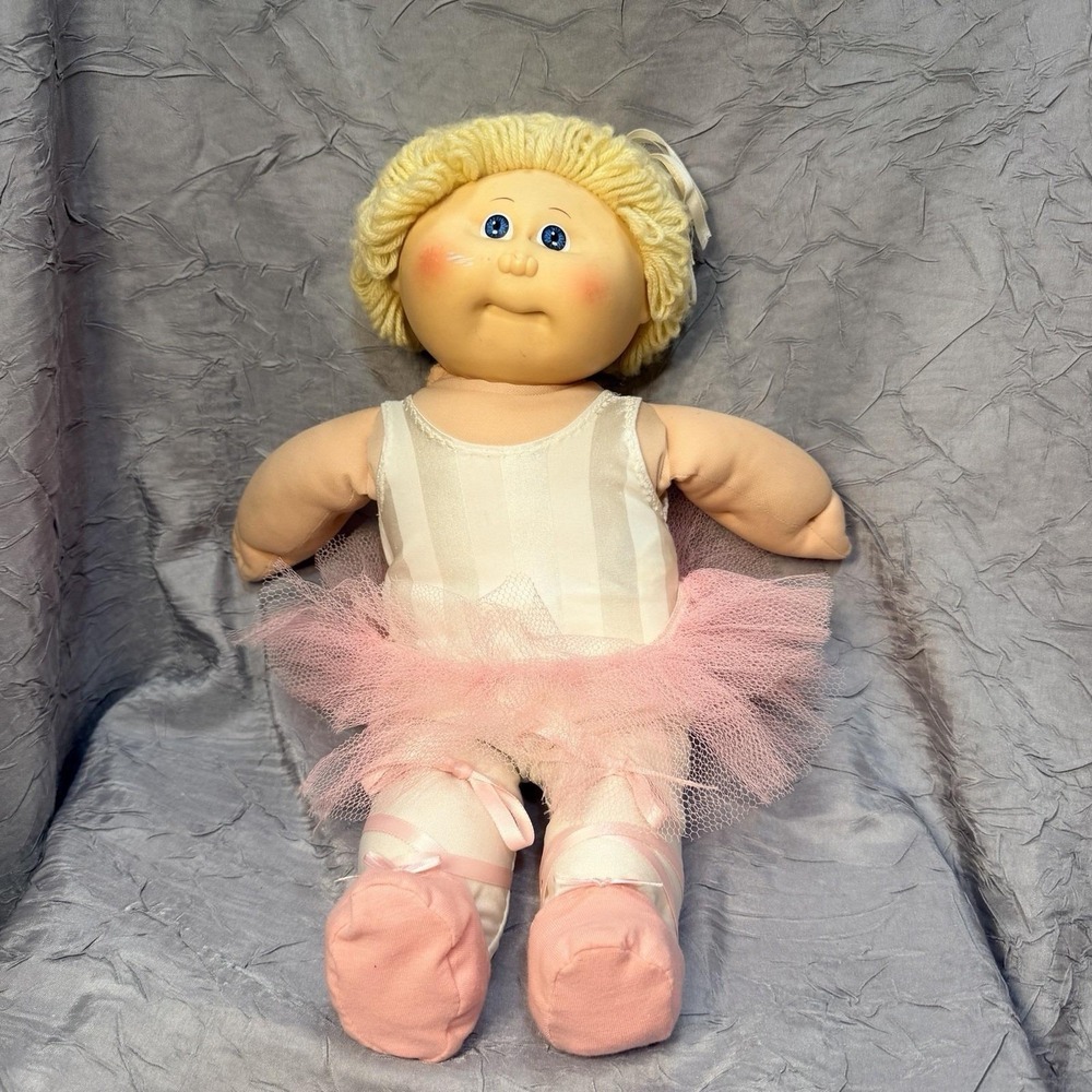 Cabbage Patch Kids Vtg Blonde Hair Ballerina Outfit Diaper Certificate Paper